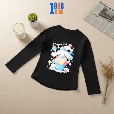 Áo thun thu đông 1.988Kids giữ nhiệt cotton cho bé gái - Hình Happy Ice Cinnamoroll đa màu, giảm giá 112k 7