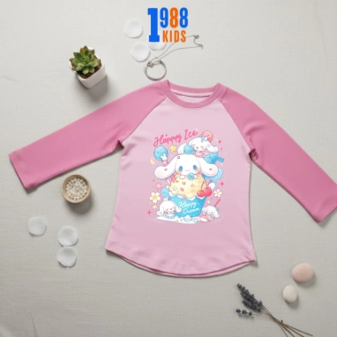 Áo thun thu đông 1.988Kids giữ nhiệt cotton cho bé gái - Hình Happy Ice Cinnamoroll đa màu, giảm giá 112k 8