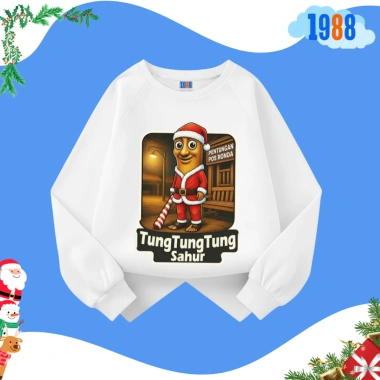 Áo thun thu đông Italian Brainrot Noel cho bé trai bé gái, cổ tròn, bo gấu, giảm còn 120k giá gốc 153.600