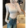 Áo thun thu đông tay dài ôm body ren nơ siêu tôn dáng hottrend KHOSI SP247 giá 129k 6