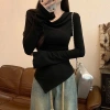 Áo thun thu đông trễ vai ôm body nhún eo vạt chéo hottrend NGOMINH SP193 giá 129k 4