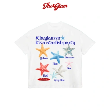 Áo Thun Trắng Boxy Unisex Cotton Sao Biển – CHÍNH HÃNG, Giá 216k – TheGlam 2