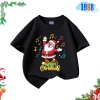 Áo thun trẻ em 1.988 màu đen in ông già Noel - Cotton 15‑56kg, Giáng sinh, giá ưu đãi 90.000đ 10