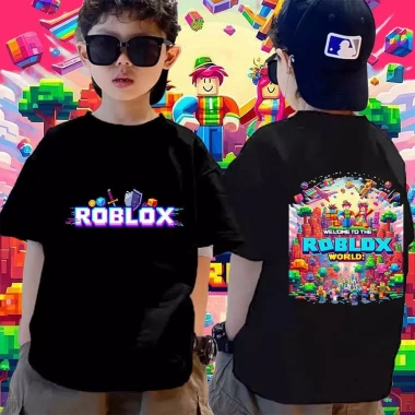 Áo thun trẻ em 8 màu cotton mềm hợp xu hướng Roblox - Giá chỉ 85.999 VND 2