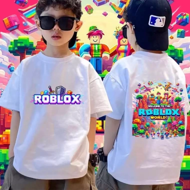 Áo thun trẻ em 8 màu cotton mềm hợp xu hướng Roblox - Giá chỉ 85.999 VND 3