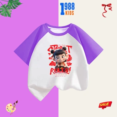 Áo thun trẻ em cao cấp in Na Tra sắc nét, cotton co giãn, size 1-8 tuổi, giá 108.000 VND (giảm từ 135.000 VND)