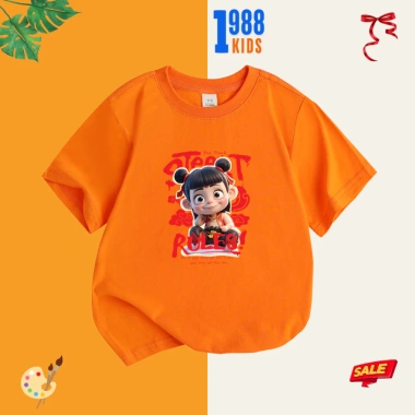 Áo thun trẻ em cao cấp in Na Tra sắc nét, cotton co giãn, size 1-8 tuổi, giá 108.000 VND (giảm từ 135.000 VND)