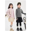 Áo thun trẻ em cổ cao tay dài thoáng khí lót lông cừu ngoài trời - Giá 527.850đ 9