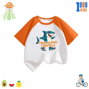 Áo thun trẻ em cotton 4 chiều mát, in hình bombadino crocodile, tralarelo, giá 90.000₫ 4