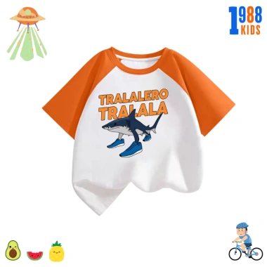 Áo thun trẻ em cotton 4 chiều mát, in hình bombadino crocodile, tralarelo, giá 90.000₫ 8