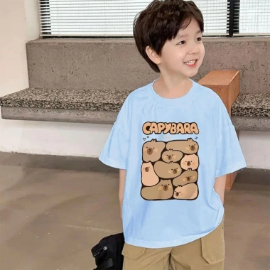 Áo thun trẻ em cotton họa tiết hoạt hình dễ thương, cổ tròn tay ngắn - 85.999đ COD HCM