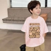 Áo thun trẻ em cotton họa tiết hoạt hình dễ thương, cổ tròn tay ngắn - 85.999đ COD HCM 5