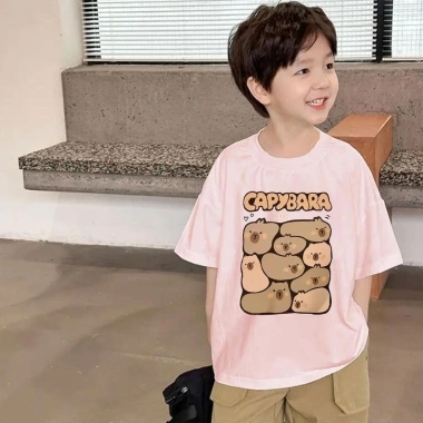 Áo thun trẻ em cotton họa tiết hoạt hình dễ thương, cổ tròn tay ngắn - 85.999đ COD HCM