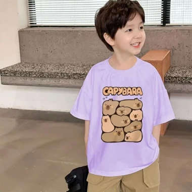 Áo thun trẻ em cotton họa tiết hoạt hình dễ thương, cổ tròn tay ngắn - 85.999đ COD HCM