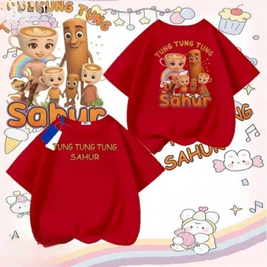 Áo thun trẻ em cotton mát mẻ cartoon ngắn tay TUNGTUNGTUNGSAHUR - Giá 143,332₫