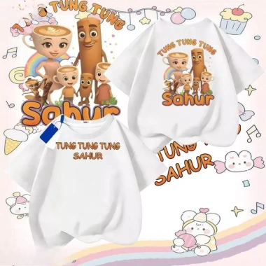 Áo thun trẻ em cotton mát mẻ cartoon ngắn tay TUNGTUNGTUNGSAHUR - Giá 143,332₫