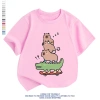 Áo thun trẻ em họa tiết Capybara dễ thương - thời trang hoạt hình, giá chỉ 100.333đ