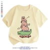 Áo thun trẻ em họa tiết Capybara dễ thương - thời trang hoạt hình, giá chỉ 100.333đ 2