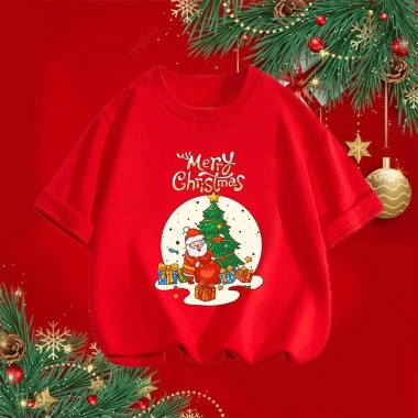 Áo thun trẻ em họa tiết cây thông Noel in đặc biệt tay ngắn - giá ưu đãi 100.333 VND 6
