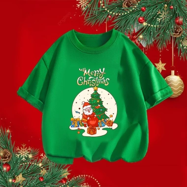 Áo thun trẻ em họa tiết cây thông Noel in đặc biệt tay ngắn - giá ưu đãi 100.333 VND 8