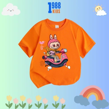 Áo Thun Trẻ Em In Hình Bé Gái LaBuBu Xe Máy Cotton 15-40kg Mã TE122 Giá 90.000 VND 4