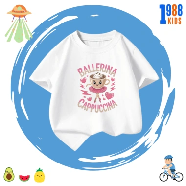 Áo thun trẻ em in meme Tungtuntung, Sahur, Brr Brr, Chimpanzini, Bananini, Ballerina Cappuccina - Giá chỉ 90.000đ