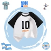 Áo thun trẻ em Messi in hình số 10 cotton thoáng mát mùa hè size 15-40kg giá 90k