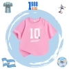 Áo thun trẻ em Messi in hình số 10 cotton thoáng mát mùa hè size 15-40kg giá 90k 5
