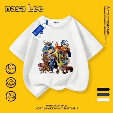 Áo thun trẻ em NASA tay ngắn cotton thoáng khí in Zootopia giao ngày giá 85k 2