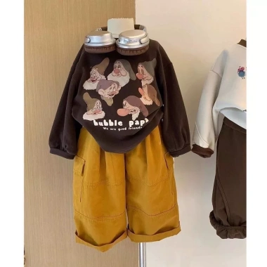 Áo thun trẻ em phong cách Hàn Quốc mùa xuân thu, kèm quần thường ngày - Giá chỉ 328.007 VND