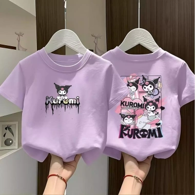 Áo thun tròn cổ Kuromi ngắn tay thoải mái, chức năng, giảm giá 86.999₫