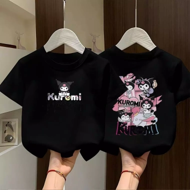 Áo thun tròn cổ Kuromi ngắn tay thoải mái, chức năng, giảm giá 86.999₫