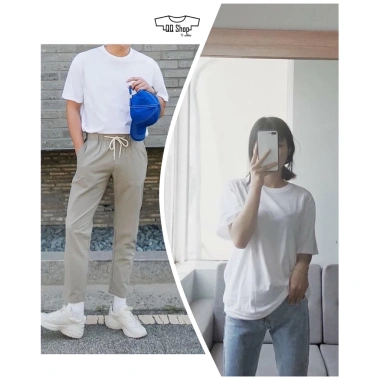 Áo thun trơn Kirk.L-A-N-D Unisex Oversize - Cổ tròn, nam nữ, giá chỉ 113.900 VND