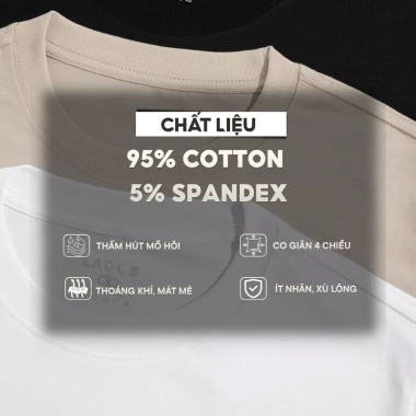 Áo thun trơn tay ngắn LADOS-19.233 cotton 100% mát mẻ, thấm hút mồ hôi, co giãn 4 chiều - giảm giá 21% chỉ 144.000₫ 4