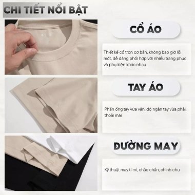Áo thun trơn tay ngắn LADOS-19.233 cotton 100% mát mẻ, thấm hút mồ hôi, co giãn 4 chiều - giảm giá 21% chỉ 144.000₫ 5