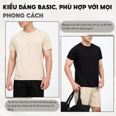 Áo thun trơn tay ngắn LADOS-19.233 cotton 100% mát mẻ, thấm hút mồ hôi, co giãn 4 chiều - giảm giá 21% chỉ 144.000₫ 6