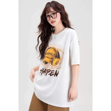 Áo thun unisex 2.025 hình mũ HAPPEN chất liệu vải cao cấp Local Brand RTOML - Giá ưu đãi 69.000₫