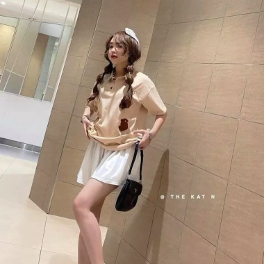 Áo thun unisex cổ bẻ Gấu nâu thêu - giảm giá 20%, chỉ 124.200₫ 4 Áo thun unisex cổ bẻ Gấu nâu thêu - giảm giá 20%, chỉ 124.200₫ 4
