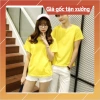 Áo thun unisex cổ tròn tay ngắn màu vàng - FREE thiết kế in ấn, giá 38.000đ