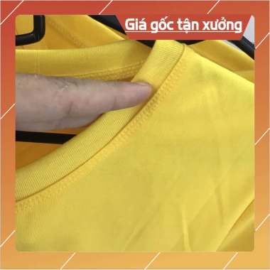 Áo thun unisex cổ tròn tay ngắn màu vàng - FREE thiết kế in ấn, giá 38.000đ 4