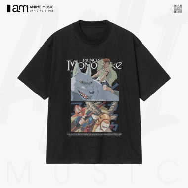 Áo thun Unisex Ghibli Mononoke Hime Oversized 100% Cotton ngắn tay - Giá 220.000₫