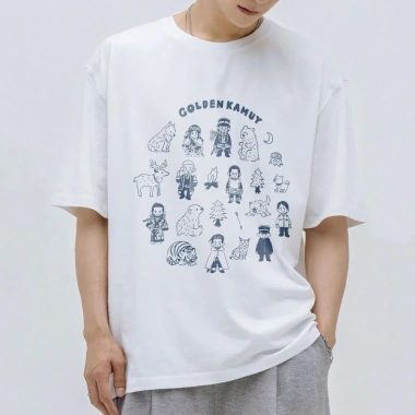 Áo thun Unisex Golden Kamuy Chibi Kawaii Oversized 100% Cotton ngắn tay - 220.000₫