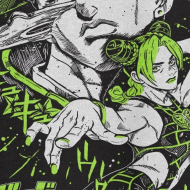 Áo thun unisex JoJo Bizarre Jolyne Jotaro oversized 100% cotton ngắn tay - 176k