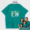 Áo thun unisex màu teal cotton 2.026 cho nam nữ, thiết kế gia đình, thoải mái, giá 143.332₫ 3