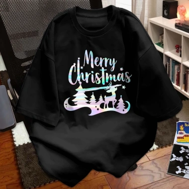 Áo Thun Unisex Noel Đỏ Hologram Oversize Hươu Cây Noel RTOML Giá 69k 9 Áo Thun Unisex Noel Đỏ Hologram Oversize Hươu Cây Noel RTOML Giá 69k 9