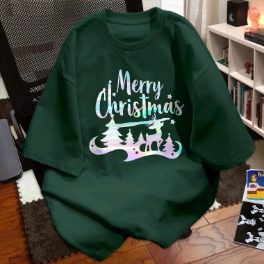 Áo Thun Unisex Noel Đỏ Hologram Oversize Hươu Cây Noel RTOML Giá 69k 10 Áo Thun Unisex Noel Đỏ Hologram Oversize Hươu Cây Noel RTOML Giá 69k 10