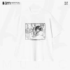 Áo thun unisex oversize cotton Hozuki White Zashiki Warashi, ngắn tay mát, 220.000₫