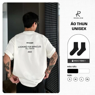 Áo thun Unisex Roolieb Tudfallv23 form rộng thoáng mát, giảm giá 199k, chỉ 246.760₫