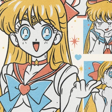 Áo thun Unisex Sailor Moon Minako Aino Kawaii Oversized Cotton ngắn tay - 220k