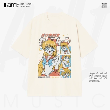 Áo thun Unisex Sailor Moon Minako Aino Kawaii Oversized Cotton ngắn tay - 220k